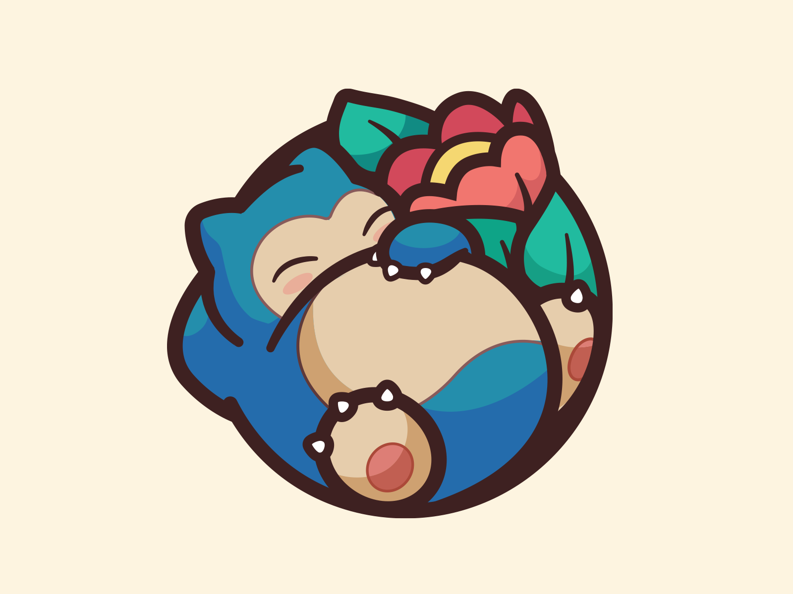 Snorlax by Carlos Puentes cpuentesdesign on Dribbble