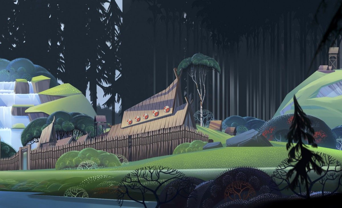 Fantasy Game Illustration Banner Saga Background Landscape