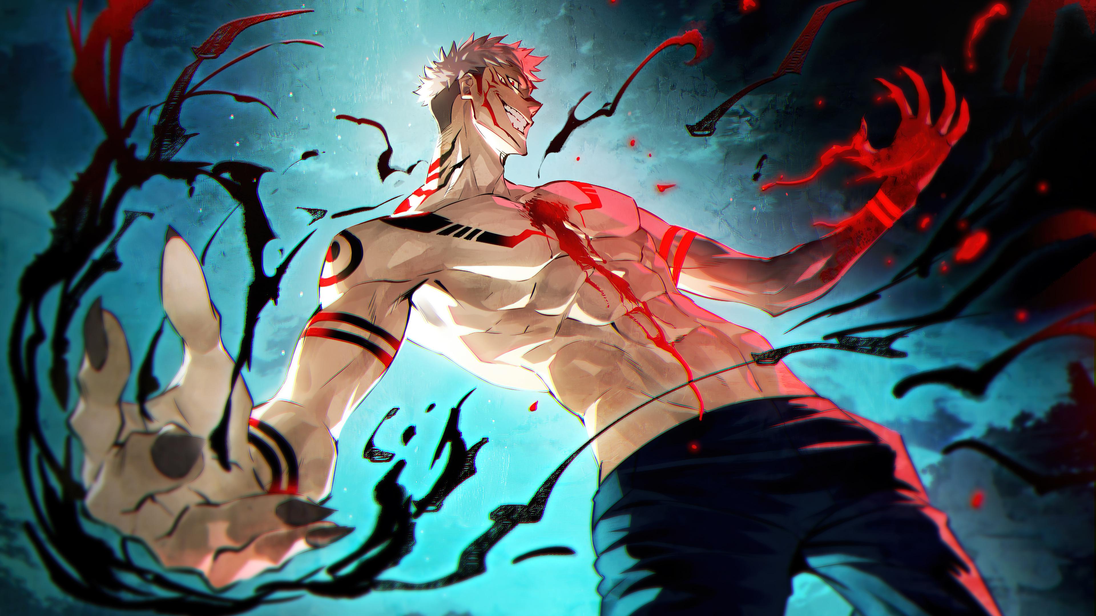 Yuji Itadori Sukuna Jujutsu Kaisen Wallpaper 4k