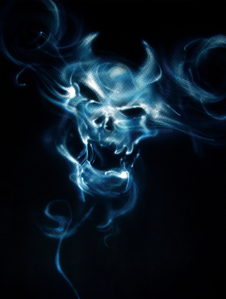 Skull Smoke by DexWex on