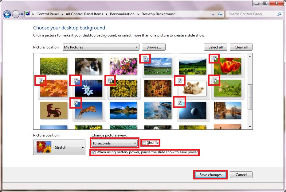 windows 7 pictures slideshow