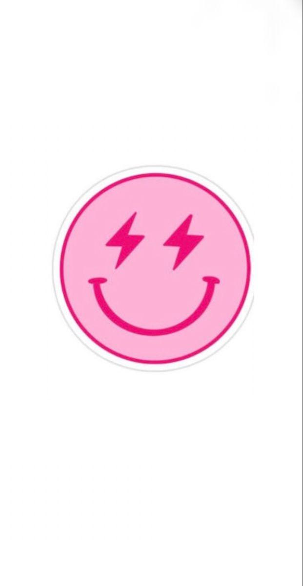 pink smiley face wallpaper iPhone aestheticpinkcute preppy