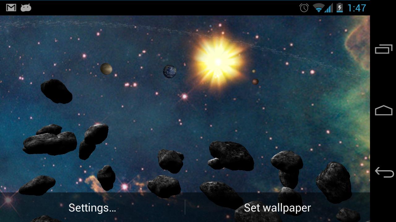 Asteroid Belt Live Wallpaper Android Res At Quality