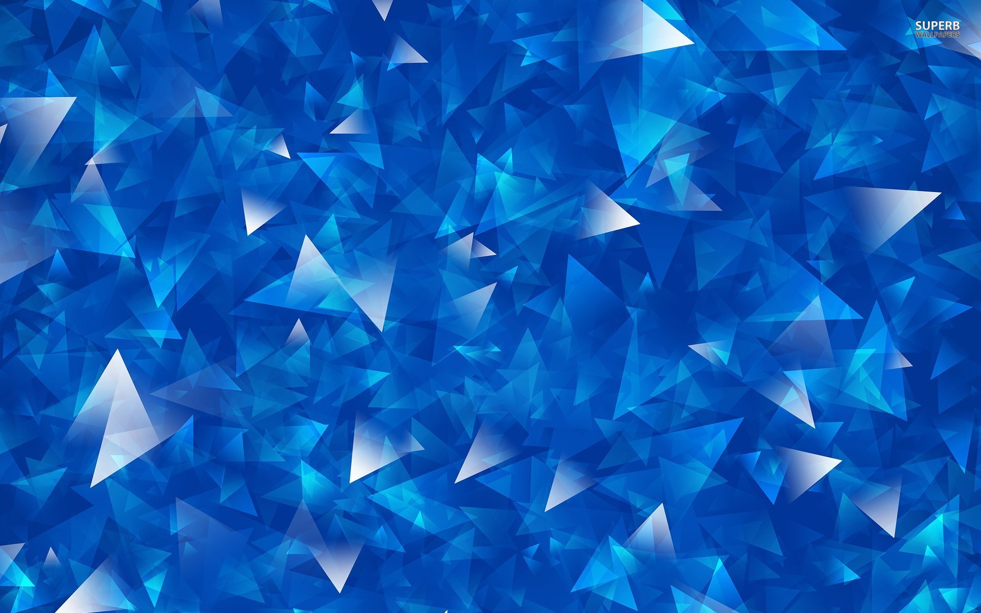 Overlapping Blue And Silver Triangles