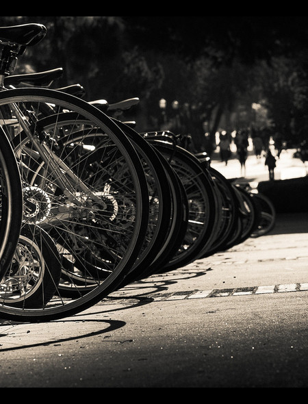Bikes In Black And White Wallpaper For Phones Tablets