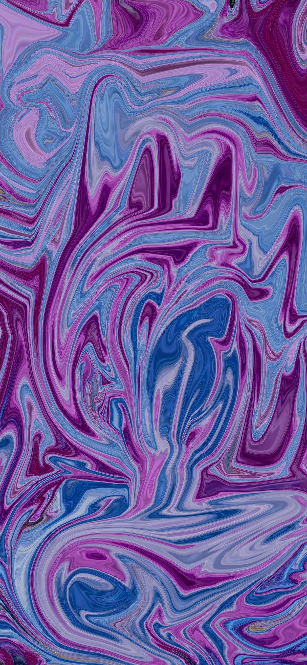 Purple And Blue Abstract Painting iPhone Se Wallpaper
