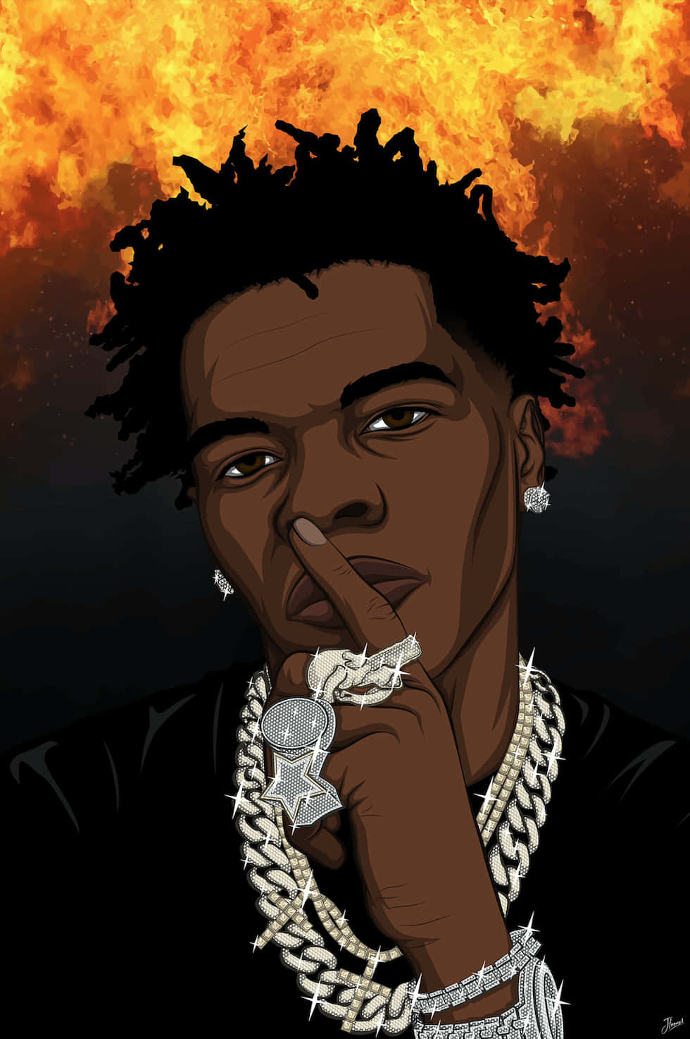 Lil Baby Cartoon Wallpaper