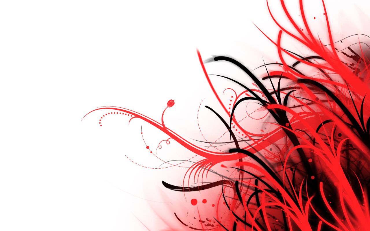 Red Black White Abstract Wallpaper