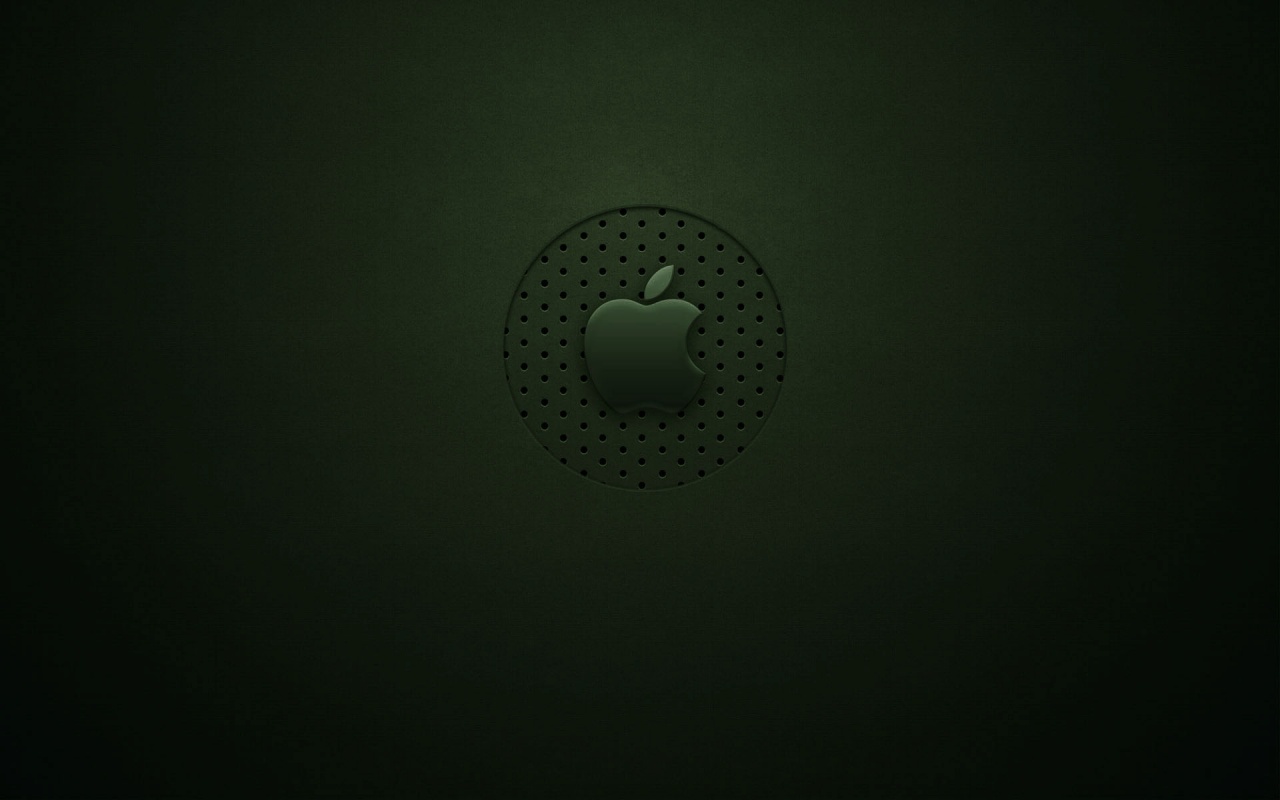 1280x800 Green Apple logo desktop PC and Mac wallpaper