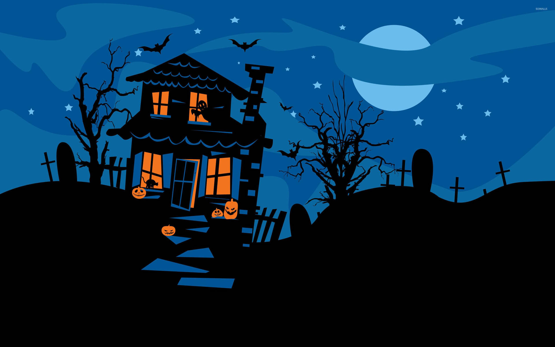 Haunted House Halloween Wallpaper