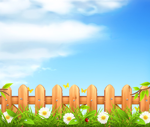 Summer With Flowers Background Vector Background