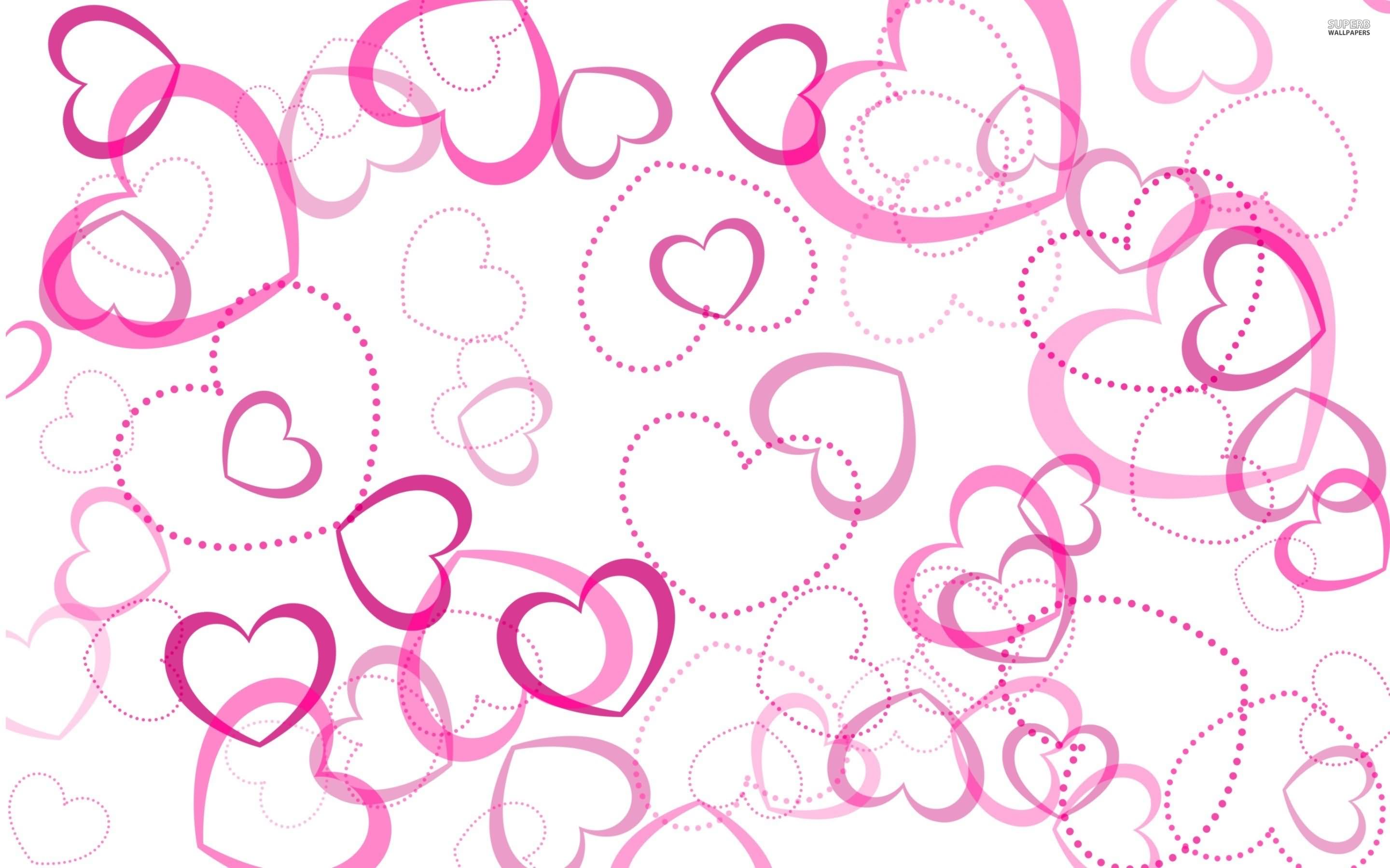 Pink Heart Desktop Background Wallpaper Imagefully