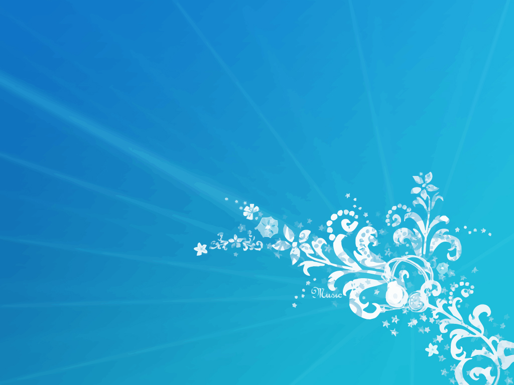 Pics Photos Blue Floral Background For Powerpoint Template