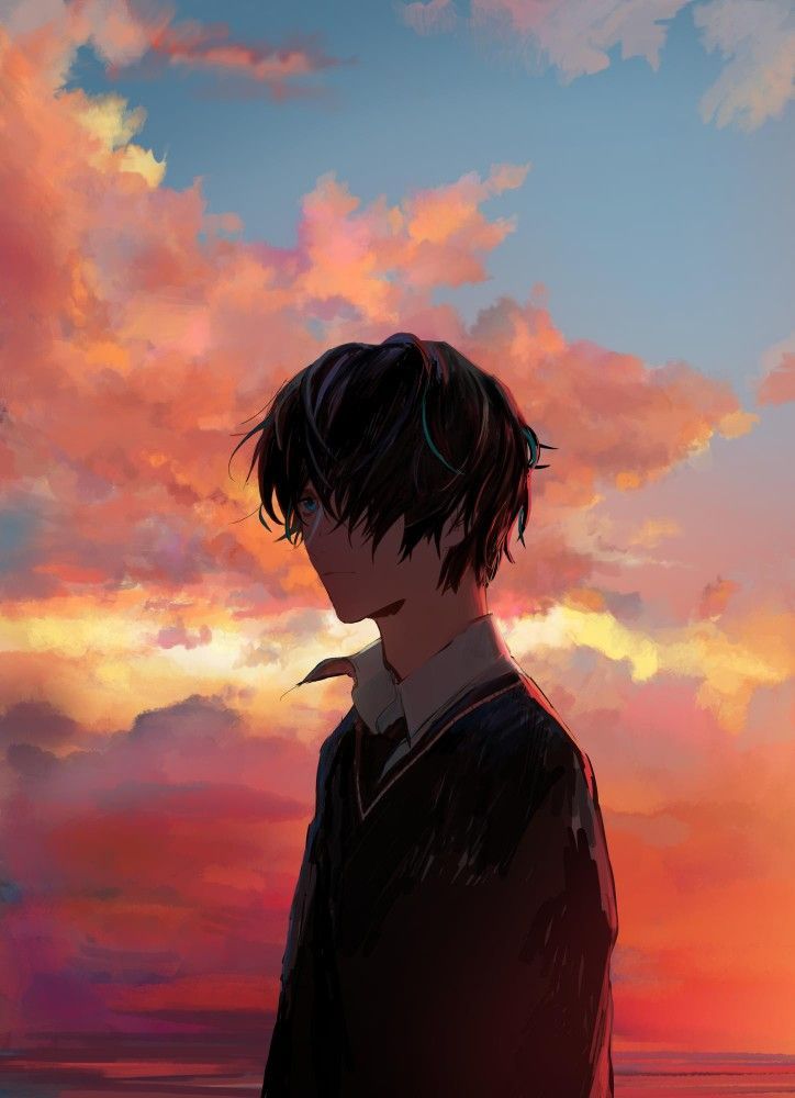 🔥 Download Guardado R Pido by @matthewm30 | Anime Boy Sunset Wallpapers ...