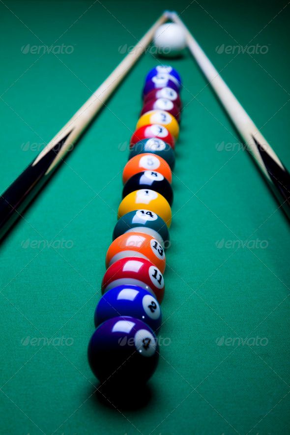 Snooker Billiard Balls Action Arrangement Background Ball