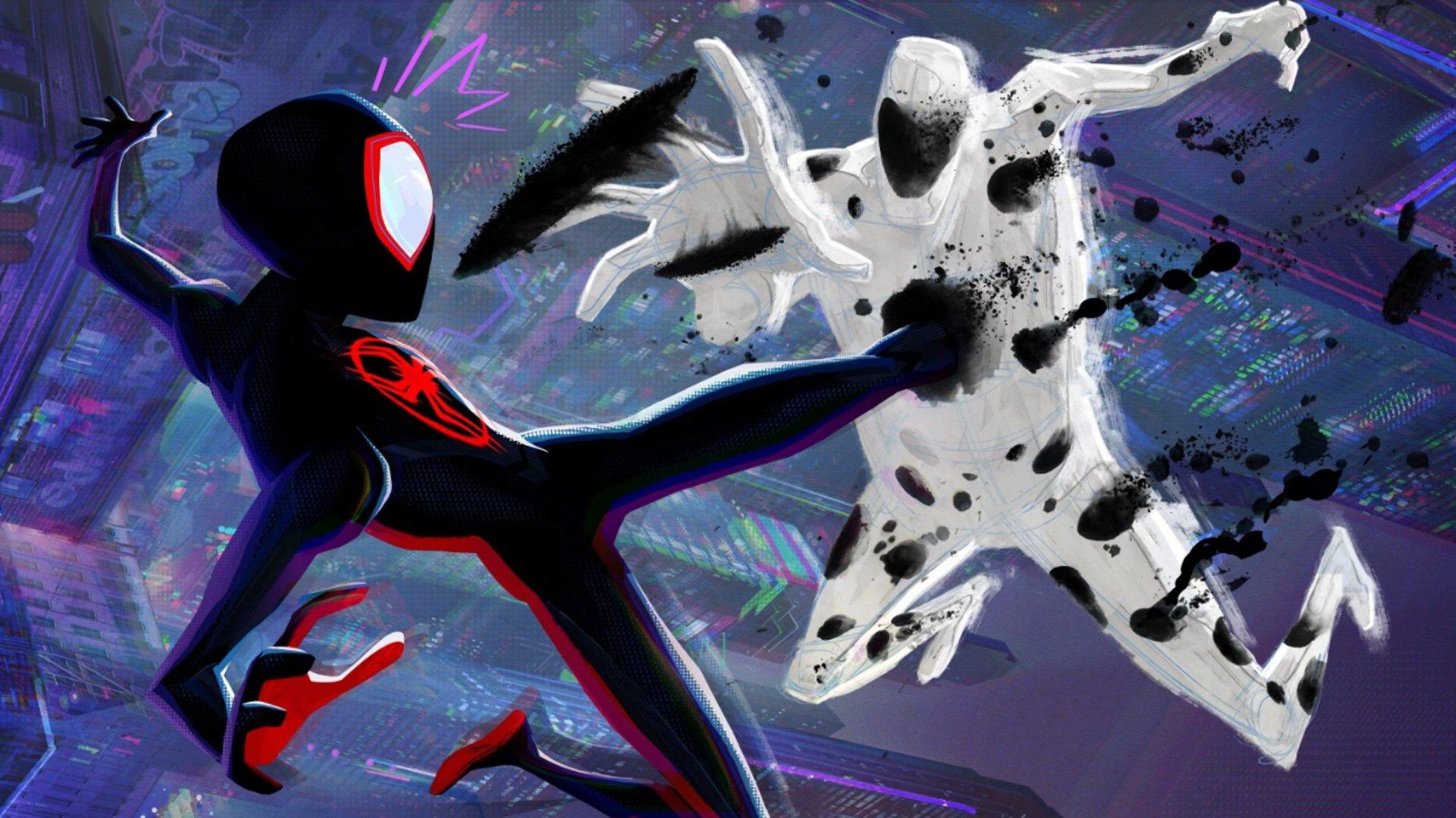 Spider Man Across The Verse Poster Art Image Featuring