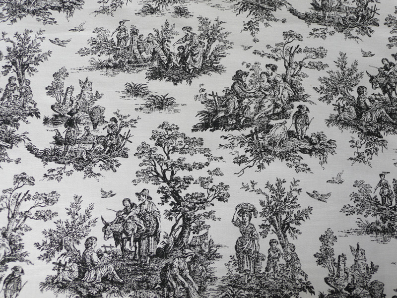 20.5-Inch by 396-Inch Brewster 428-6581 Ink Black White Neutral Pastoral Toile Wallpaper Black 