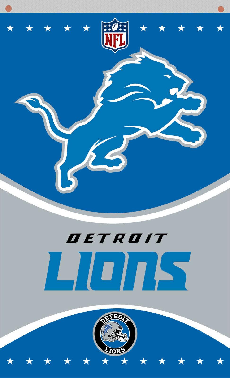 Detroit Lions Football Team Memorable Flag 90x150cm Fan Best