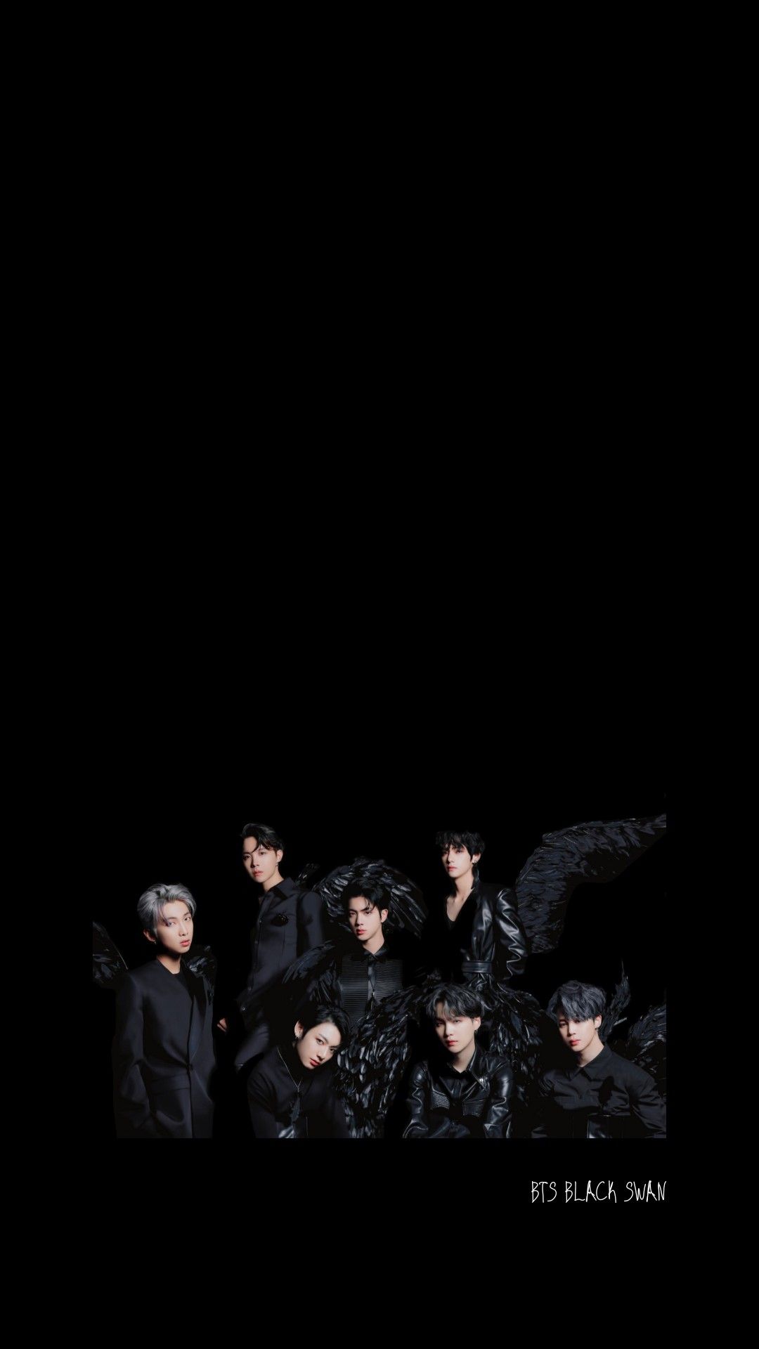 Aesthetic Lockscreen Bts Black Wallpaper