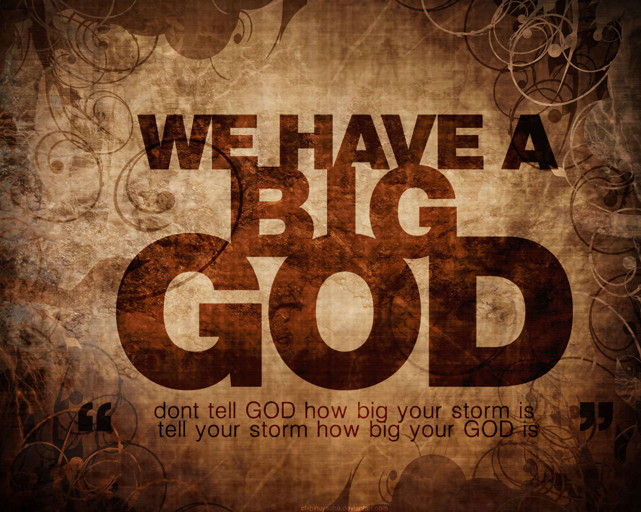 Christian Quote Big God Wallpaper And