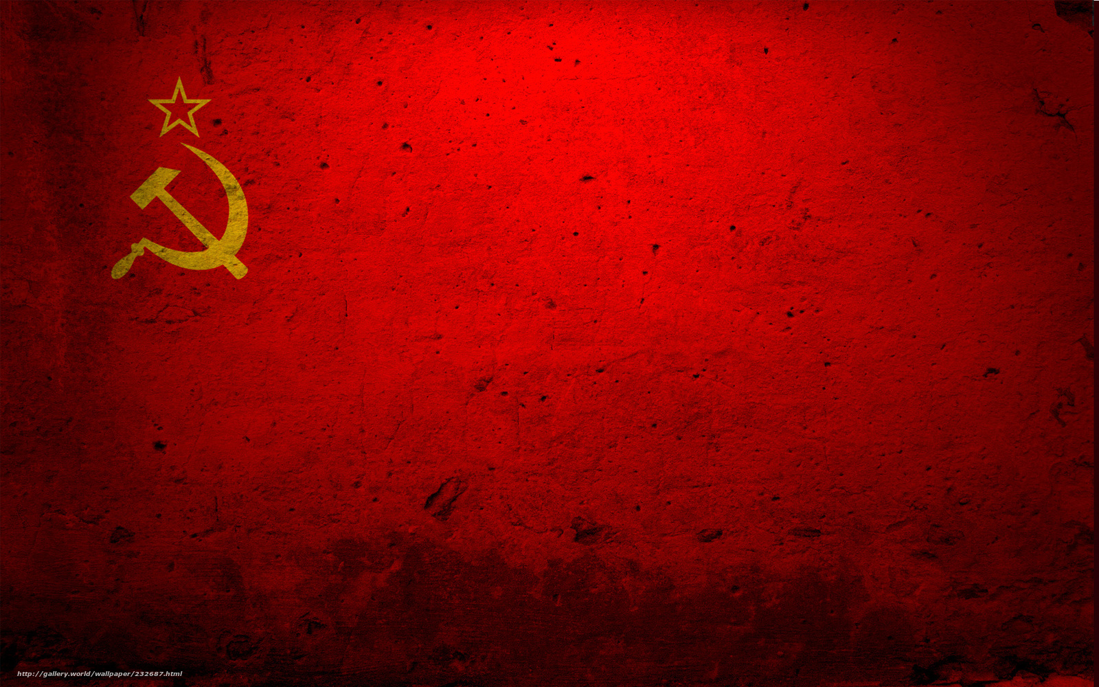 Download Hintergrund UdSSR Flagge Hammer und Sichel rot