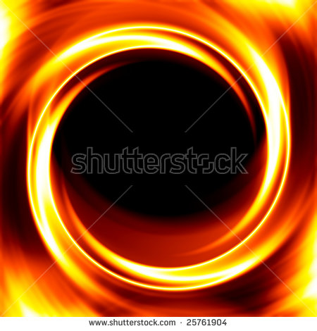 Burning Ring Of Fire Background Stock Photo