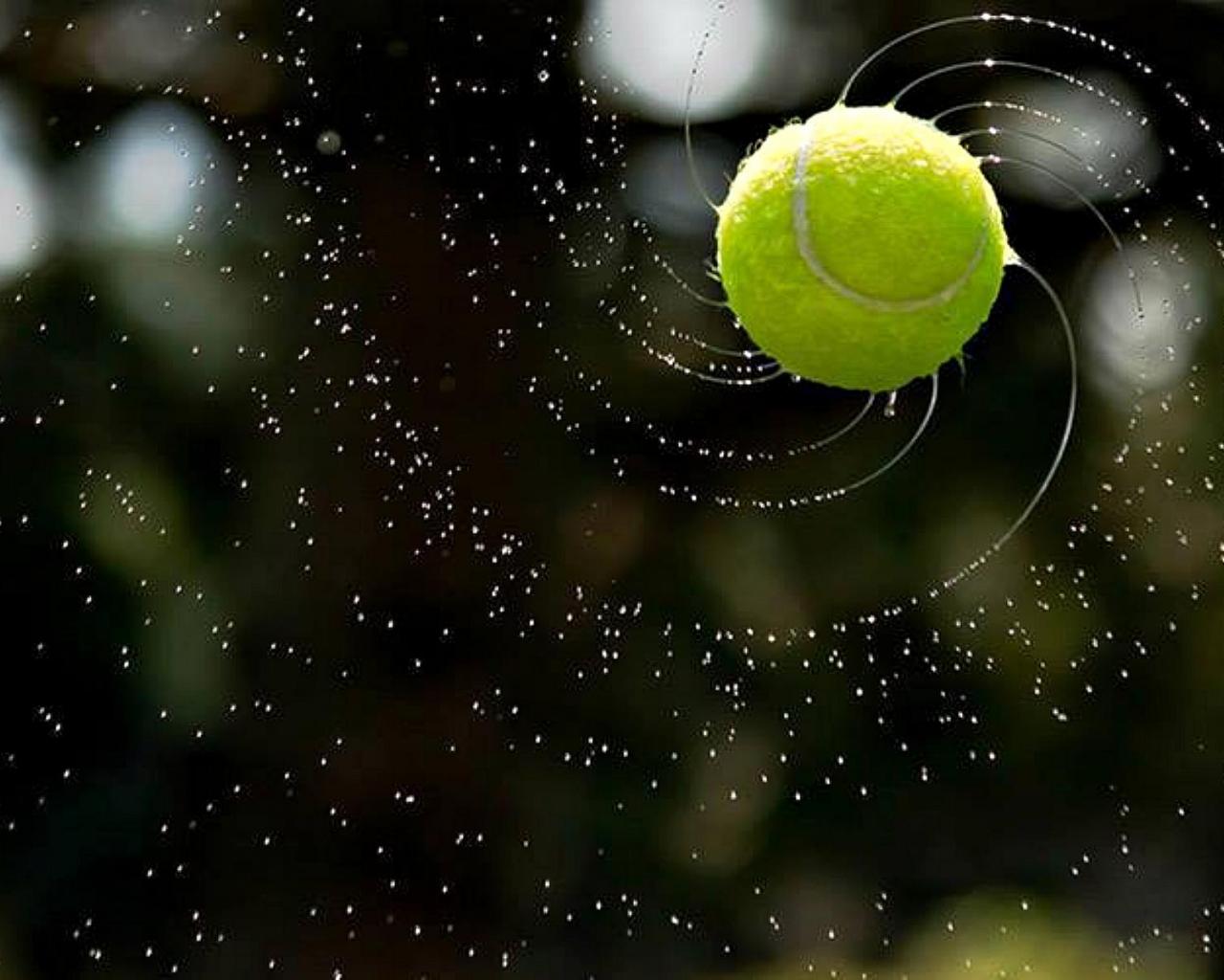 Off A Tennis Ball High Quality And Resolution Wallpaper