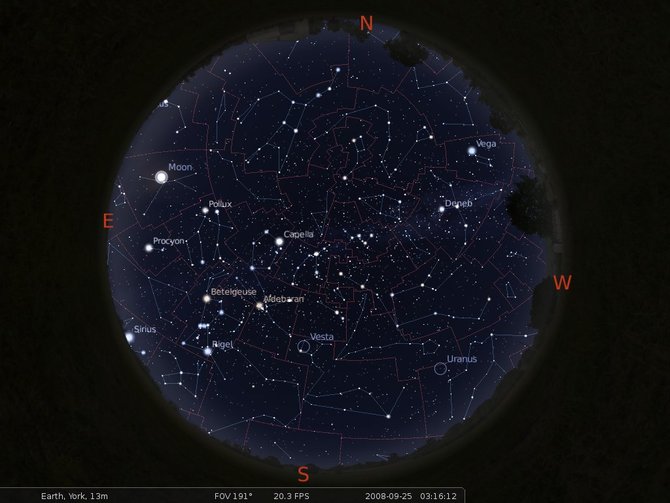 Full Sky Of The Constellations Image Courtsey Stellerium
