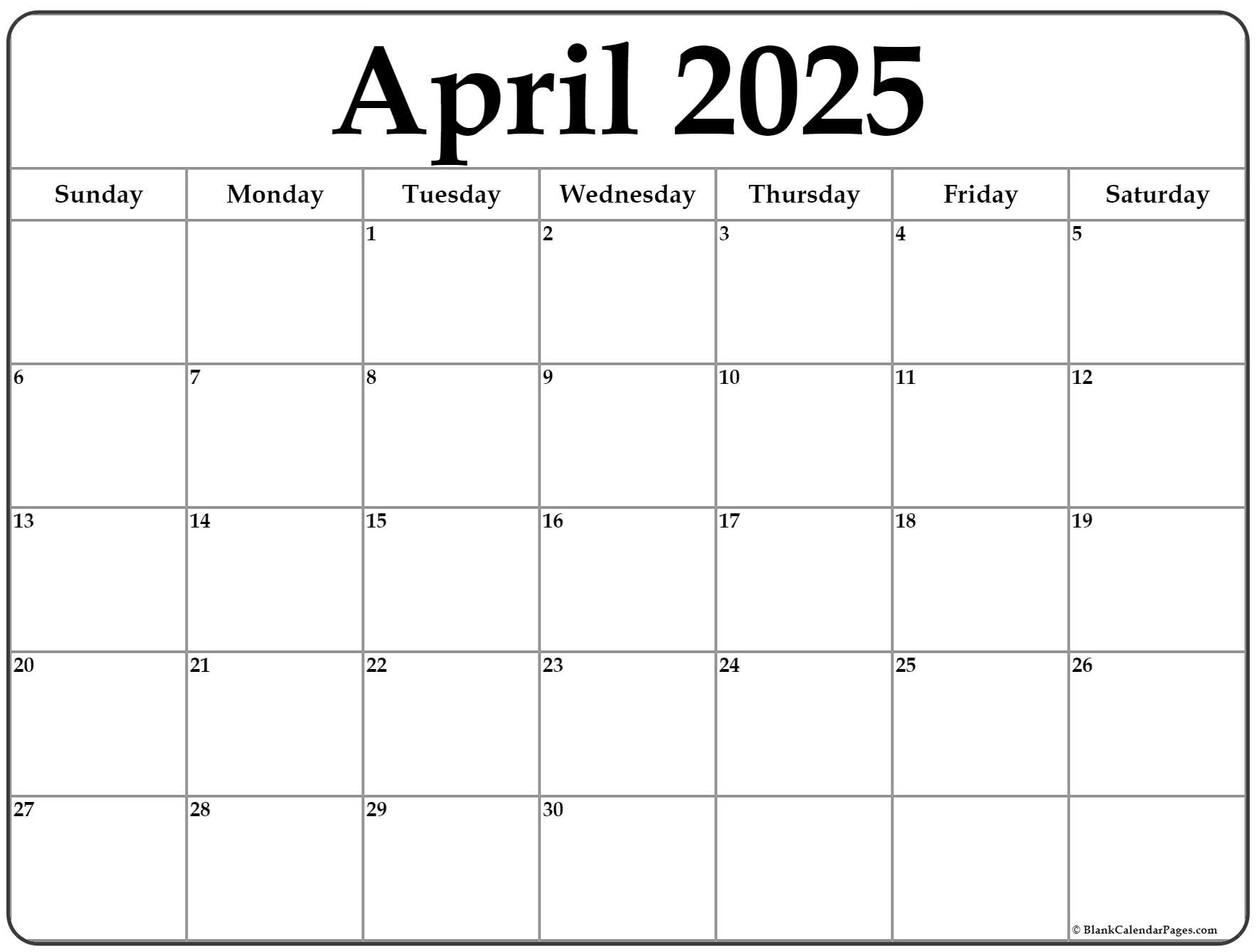 April Calendar Wallpaper
