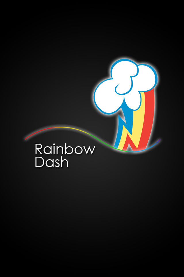 Rainbow Dash Glow Line Ipod iPhone Wallpaper By Alphamuppet