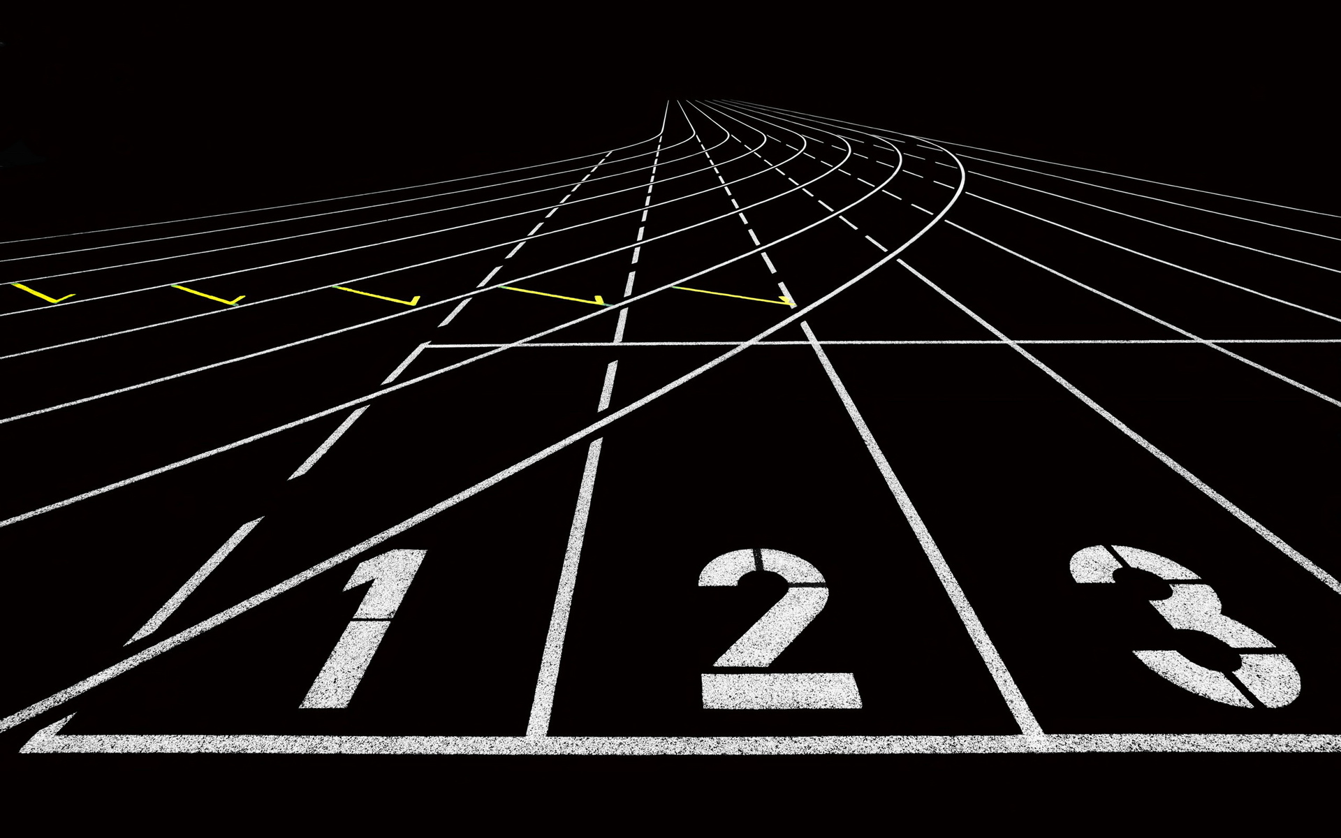 numbers lines lanes black white run abstract wallpaper background