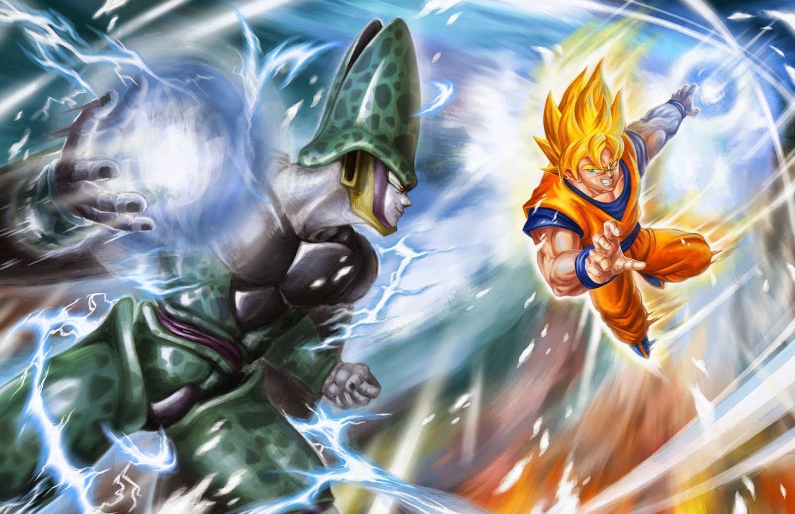 Goku vs Cell Dragon Ball Z   Fondos de Pantalla HD   Wallpapers HD