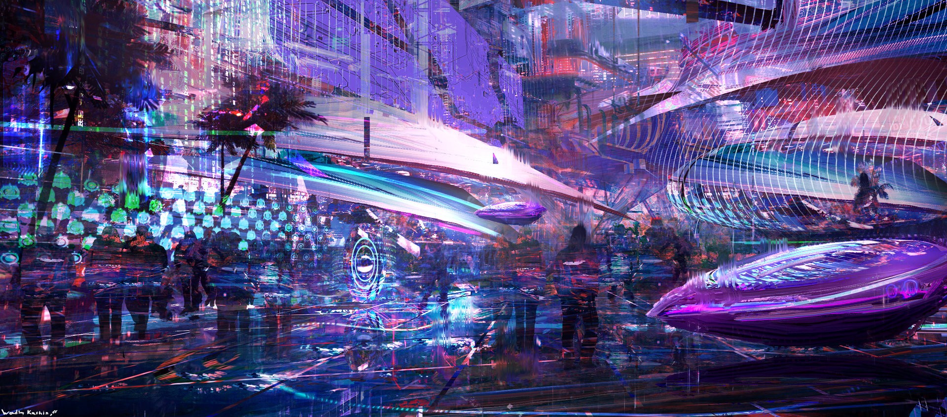 Artwork Digital Art City Futuristic Cyberpunk Wallpaper HD