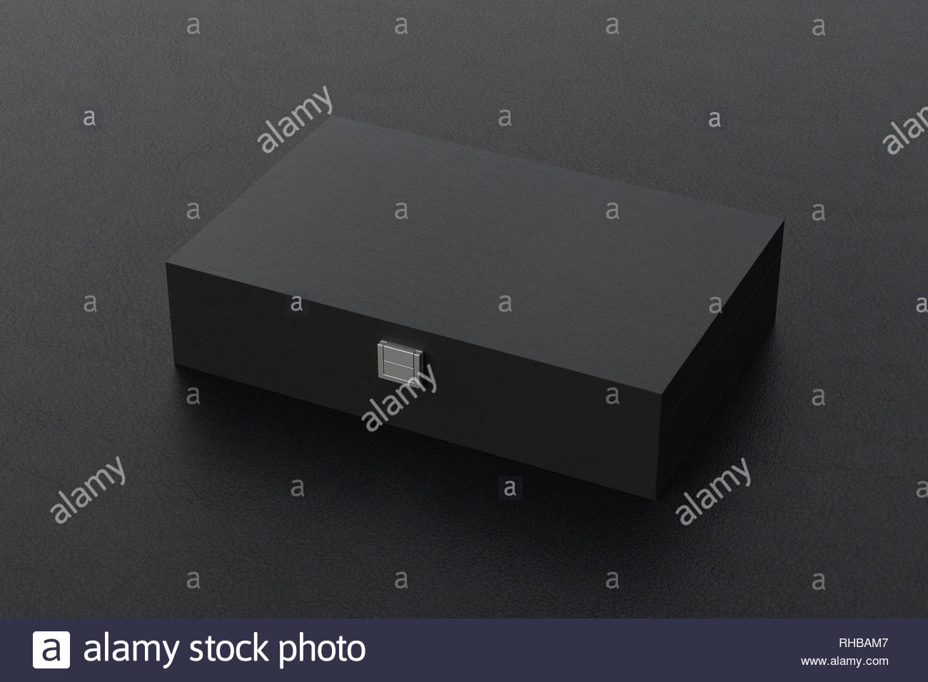 Black Closed Long Box Or Casket On Background 3d