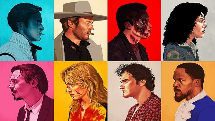 Quentin Tarantino Movie Characters Alt Art