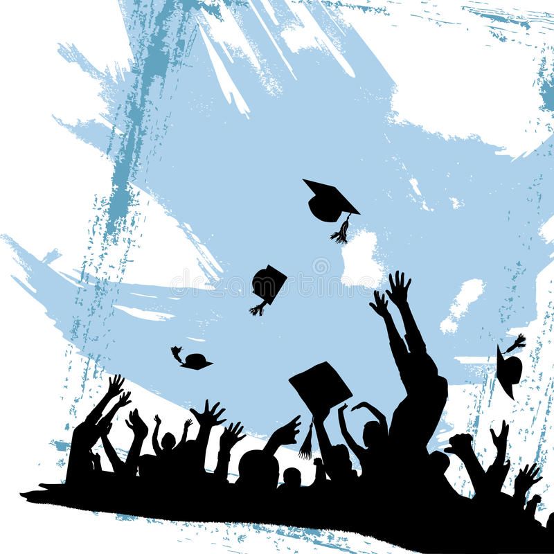 Graduation Party Grunge Style Vector