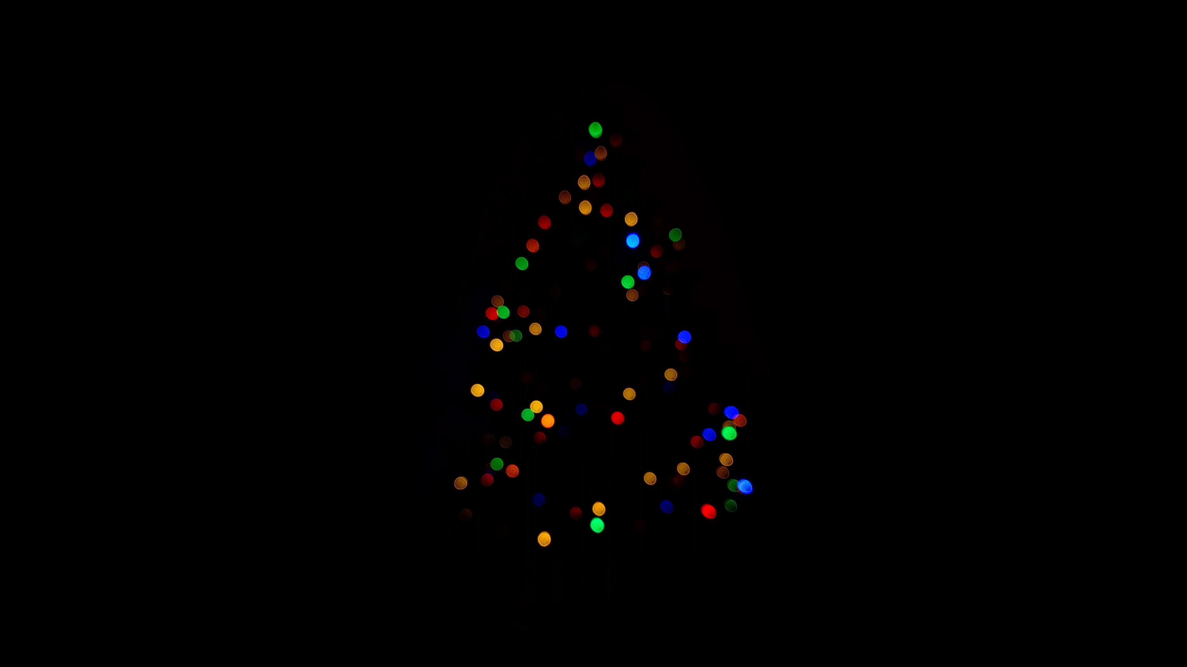3840x2160 Christmas Tree Minimalism Dark 4k 4k HD 4k Wallpapers