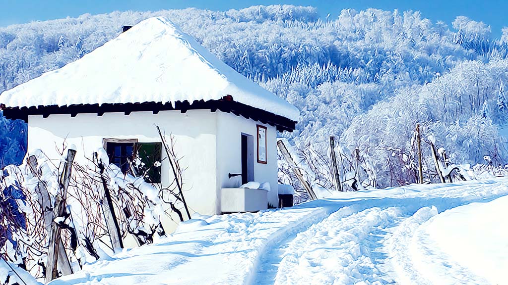 Snowy Cottage HD Pic