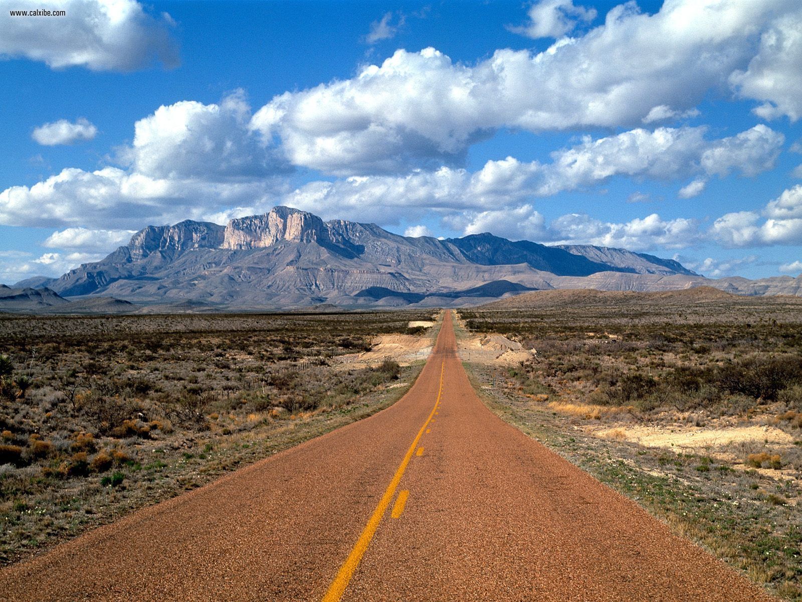 Lonesome Highway Guadalupe Mountains Texas Jpg