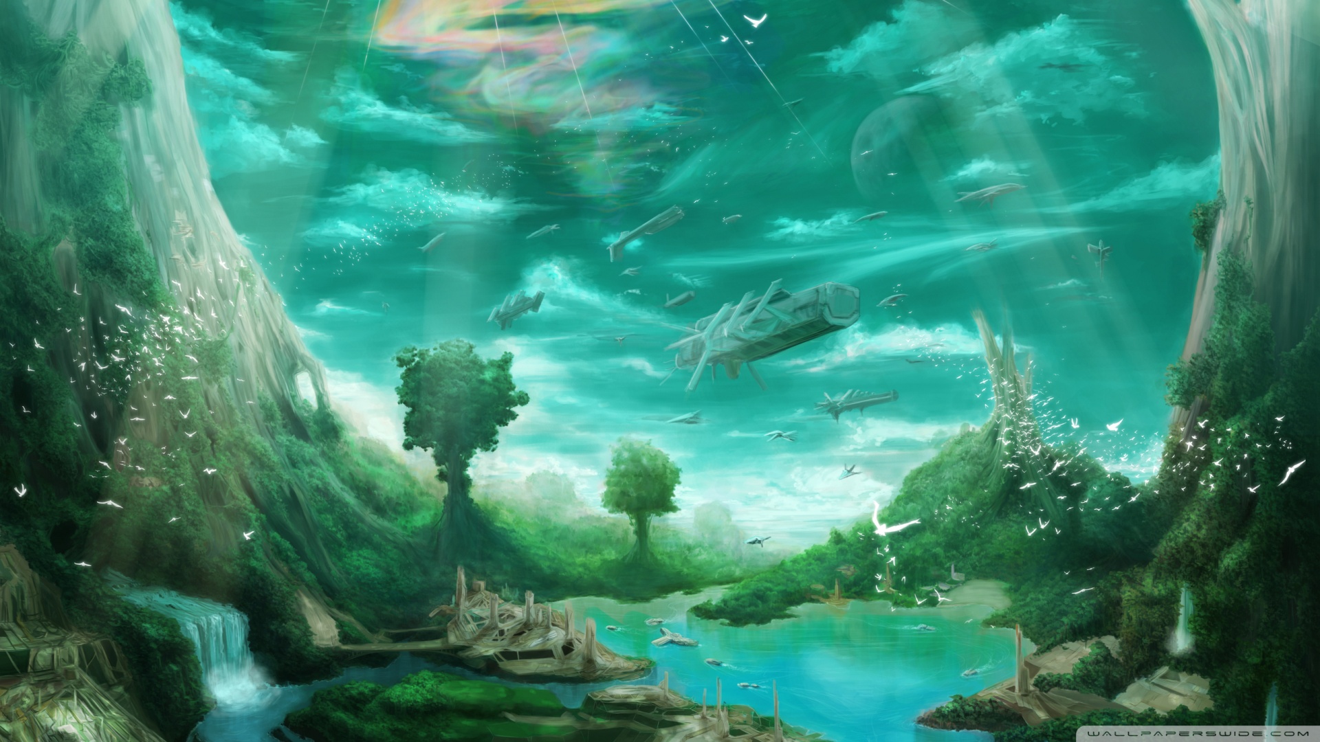 Science Fiction Paradise Wallpaper