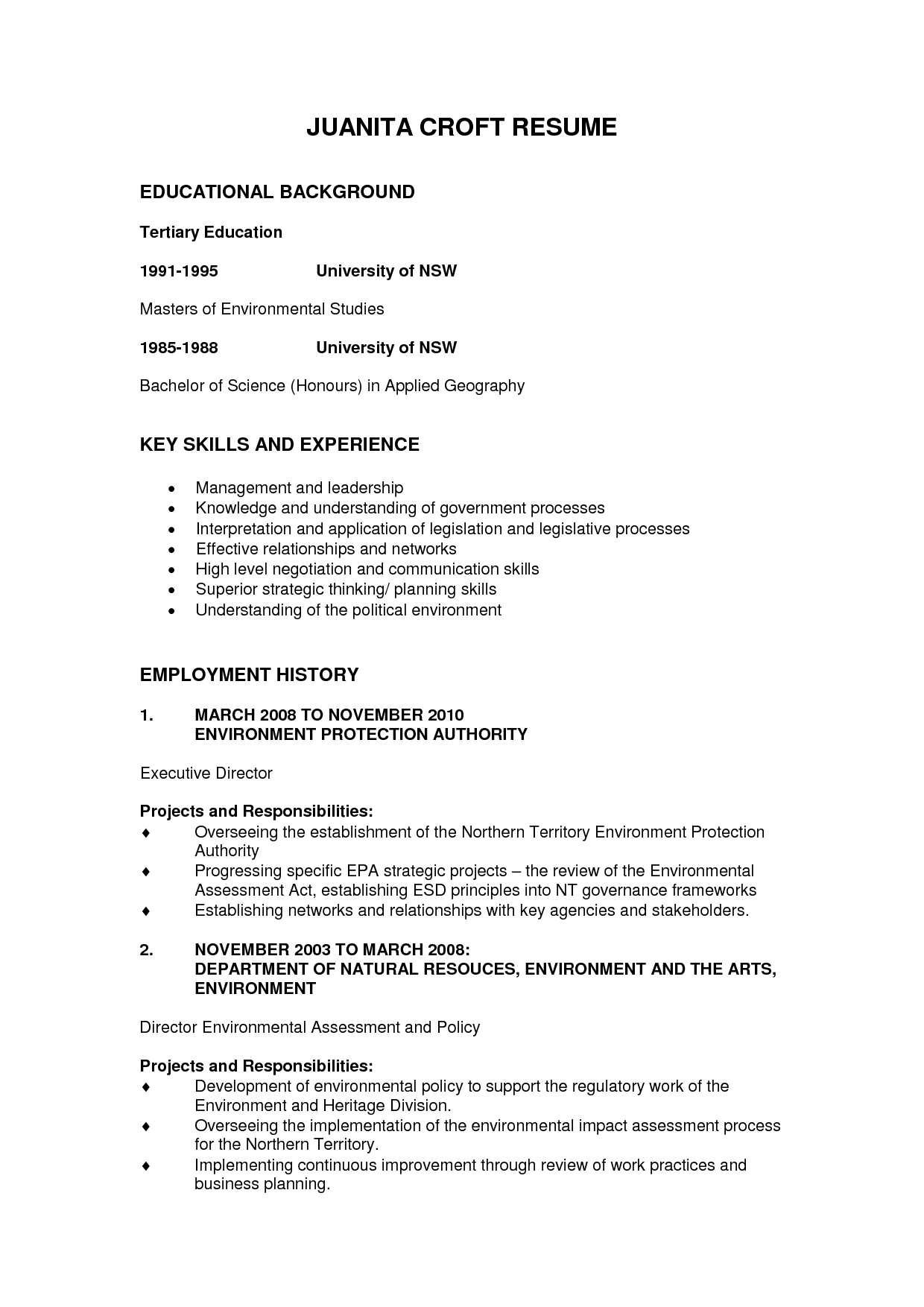 Resume Educational Background Example To Write A Research Paper In