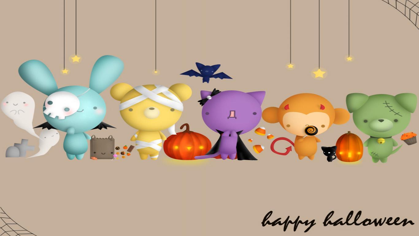 Free download Cute Halloween Wallpapers [1366x768] for your ...