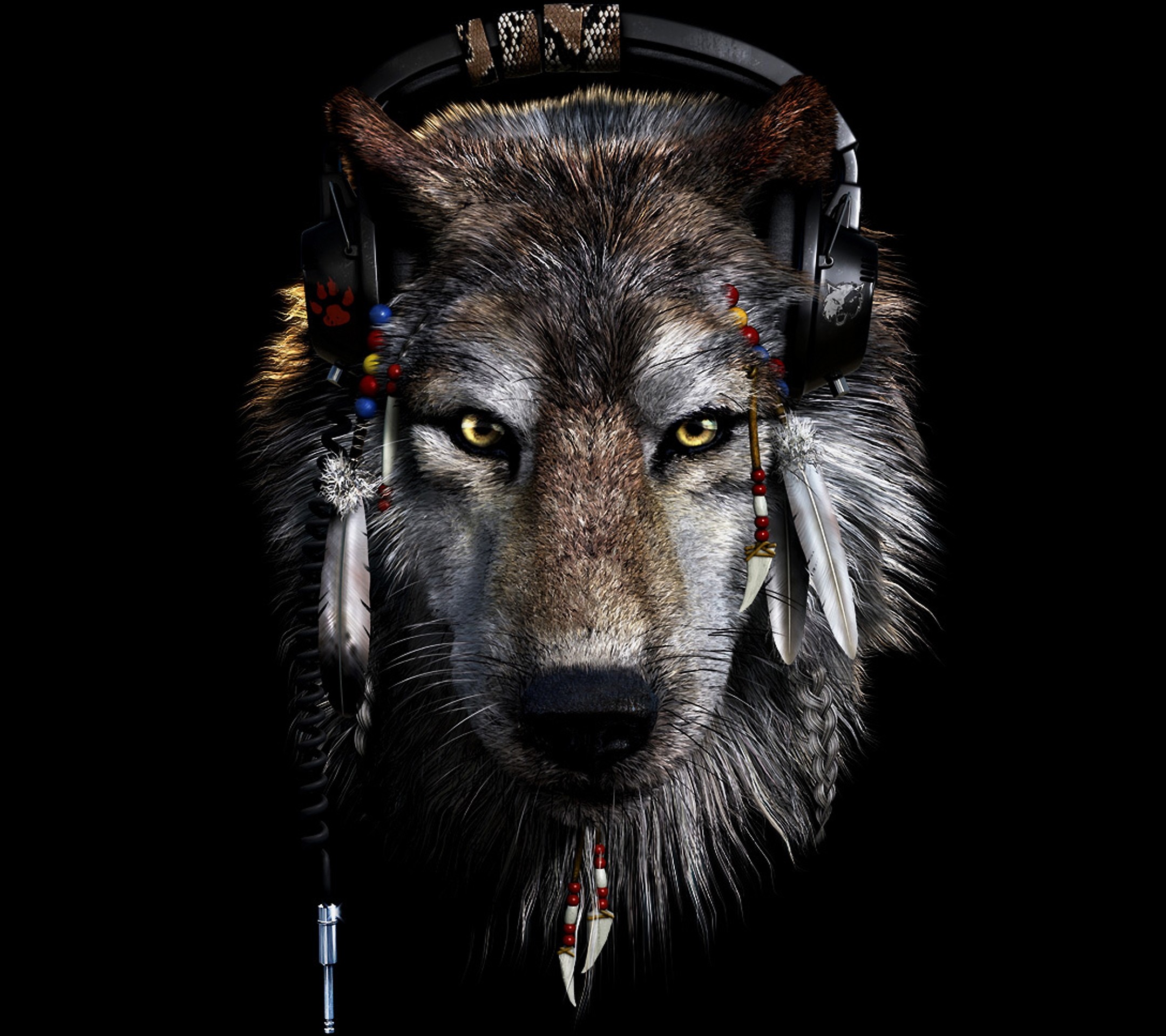Indian And Wolf Wallpaper Image