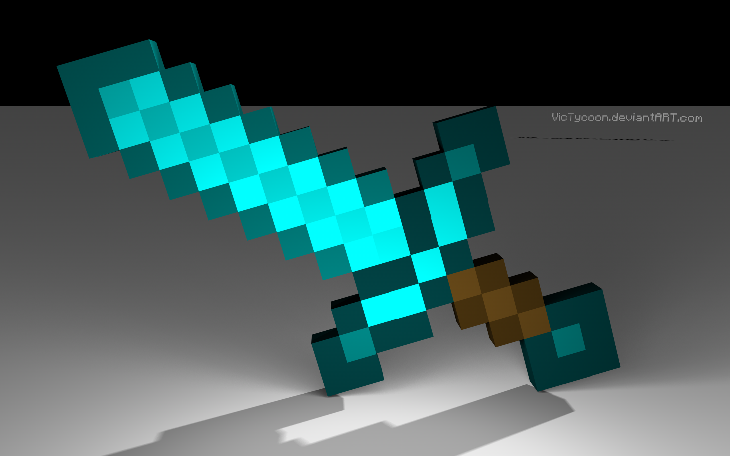 Minecraft 3d Sword By Victycoon Fan Art Wallpaper Games