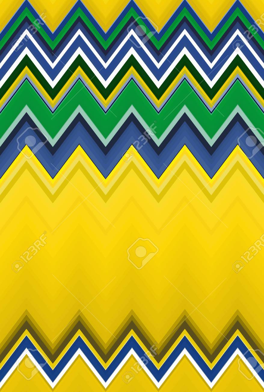 Brazilian Chevron Pattern Brasil Background Zigzag Abstract