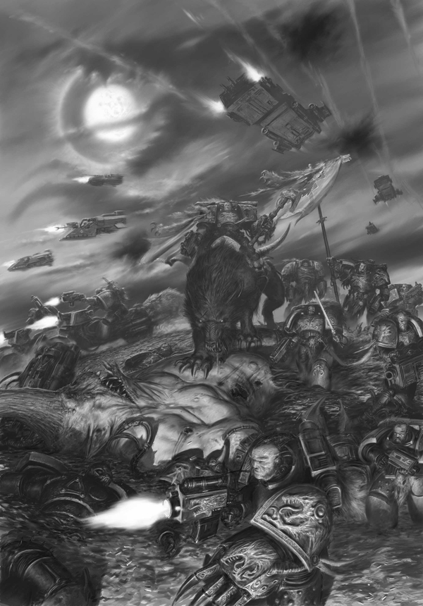 40k Warhammer Space Marines Concept Art Adrian Smith Wolf