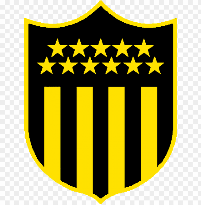 Escudo Club Atletico Penarol Con Borde Amarillo