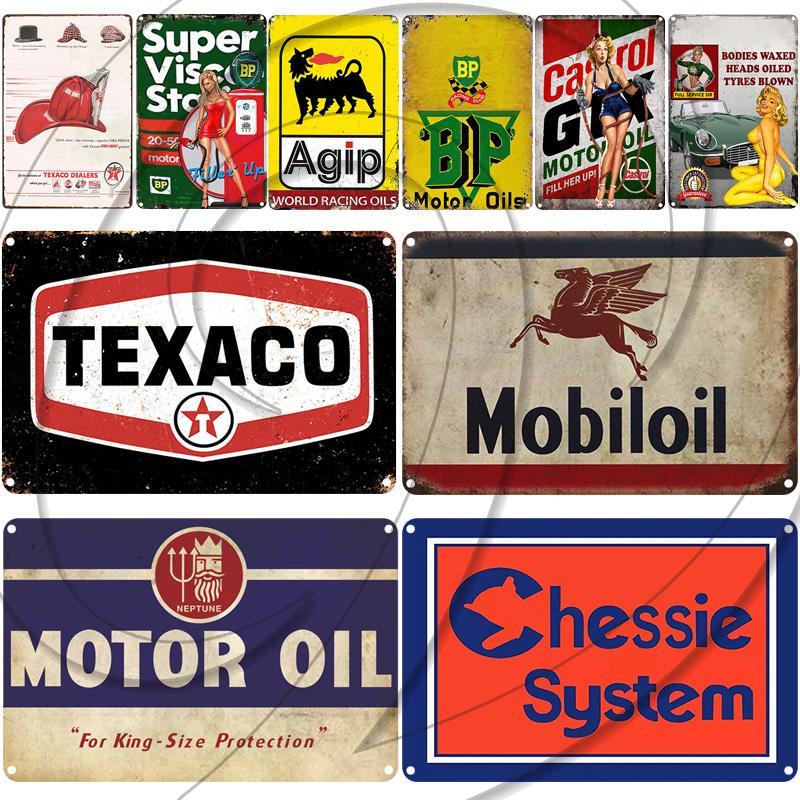 Vintage Motor Oil Wallpaper Home Club Pub Cafe Hotel Bedroom Decor