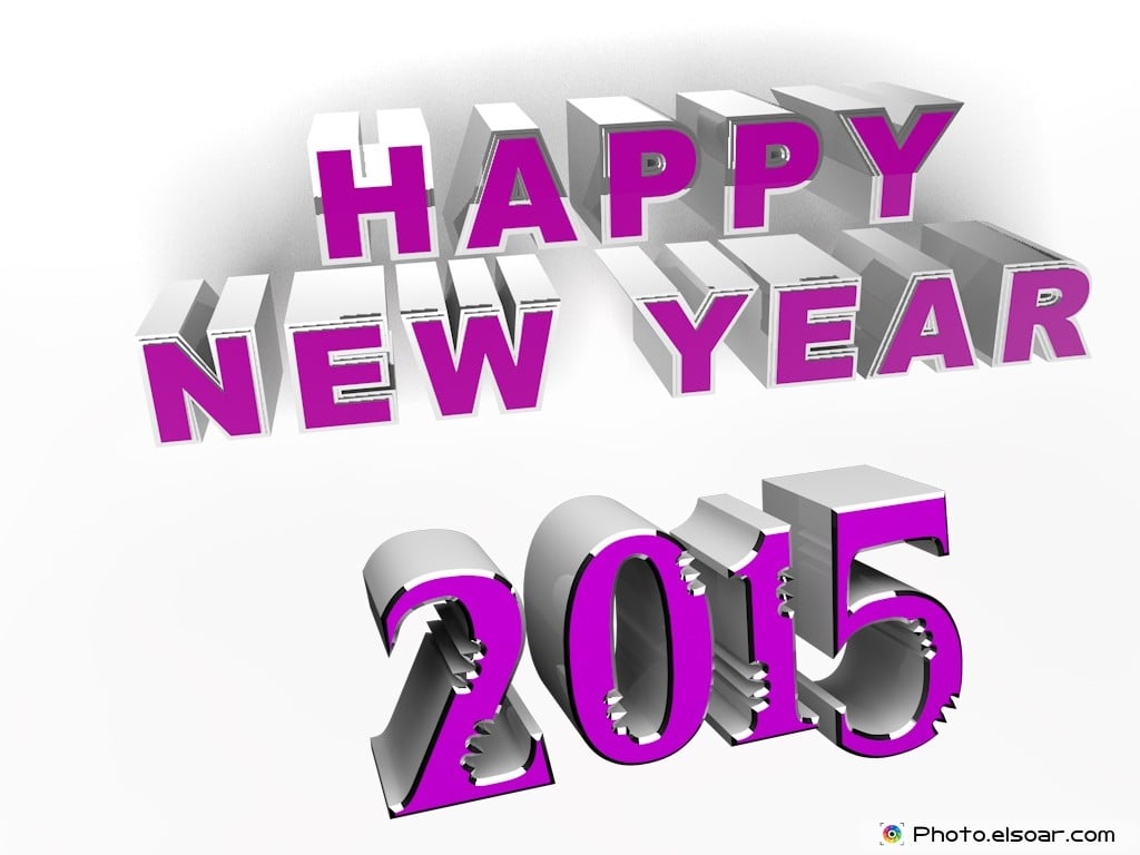 Happy New Year 2015 On 3D Elegant Backgrounds Elsoar 1024x768