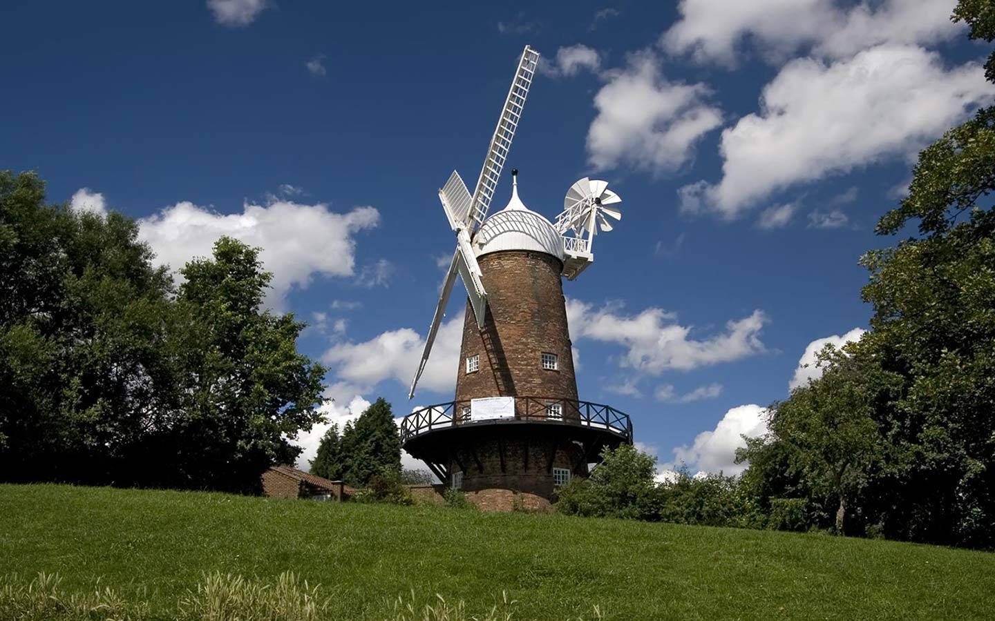 Brown And White Windmill Wallpaper Cool